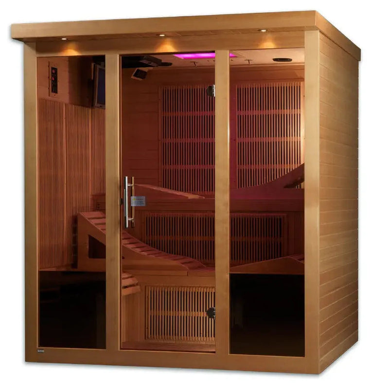 Golden Designs Monaco 6-person Near Zero EMF FAR Infrared Sauna | GDI-6996-01 Golden Designs