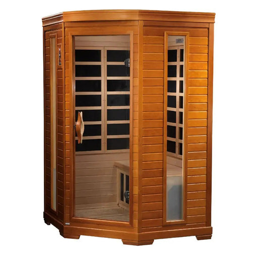 Dynamic Heming 2-person Corner Low EMF FAR Infrared Sauna | DYN-6225-02 Golden Designs