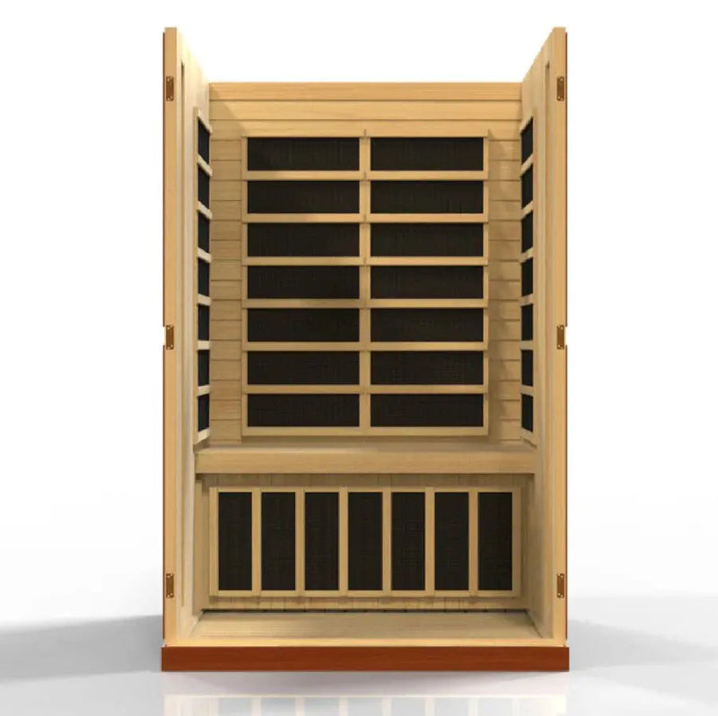 Dynamic Vittoria 2-person Low EMF FAR Infrared Sauna | DYN-6220-01 Golden Designs