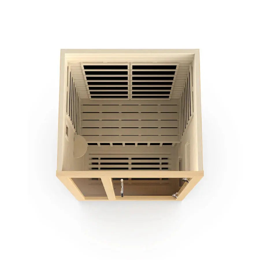 Dynamic Llumeneres 2-person Ultra Low EMF FAR Infrared Sauna | DYN-6215-02 Golden Designs