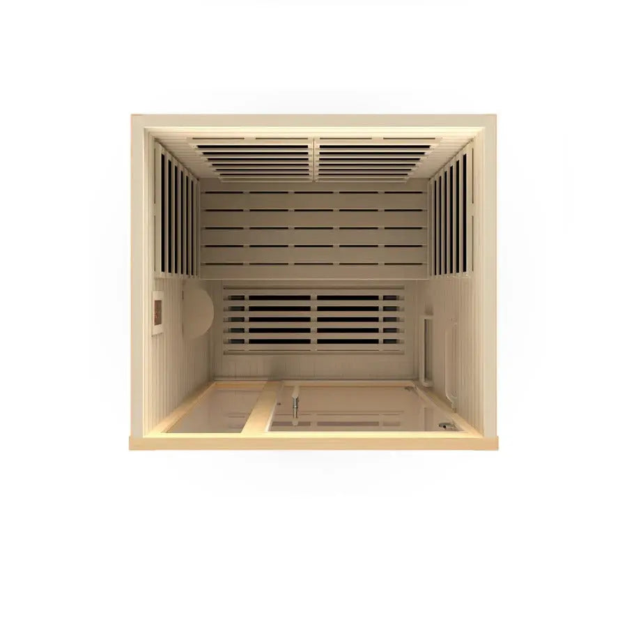 Dynamic Llumeneres 2-person Ultra Low EMF FAR Infrared Sauna | DYN-6215-02 Golden Designs