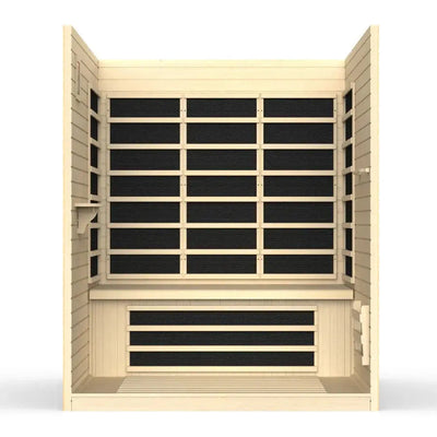 Dynamic Vila 3-person Ultra Low EMF FAR Infrared Sauna | DYN-6315-02 Golden Designs