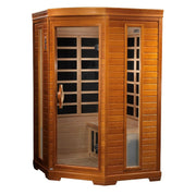 Dynamic Heming Elite 2-person Corner Ultra Low EMF FAR Infrared Sauna | DYN-6225-02 Elite Golden Designs