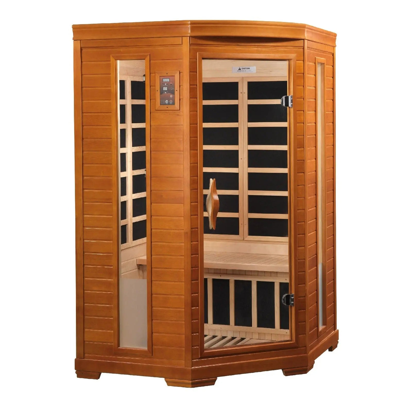 Dynamic Heming Elite 2-person Corner Ultra Low EMF FAR Infrared Sauna | DYN-6225-02 Elite Golden Designs