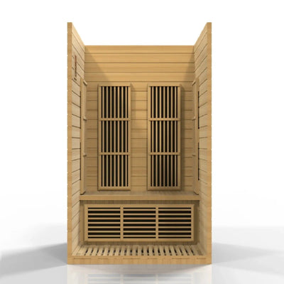 Maxxus Seattle 2 Person Low Emf Far Infrared Sauna Canadian Hemlock MX-J206-01 Golden Designs