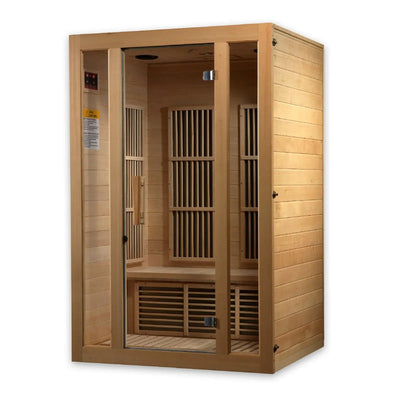 Maxxus Seattle 2 Person Low Emf Far Infrared Sauna Canadian Hemlock MX-J206-01 Golden Designs