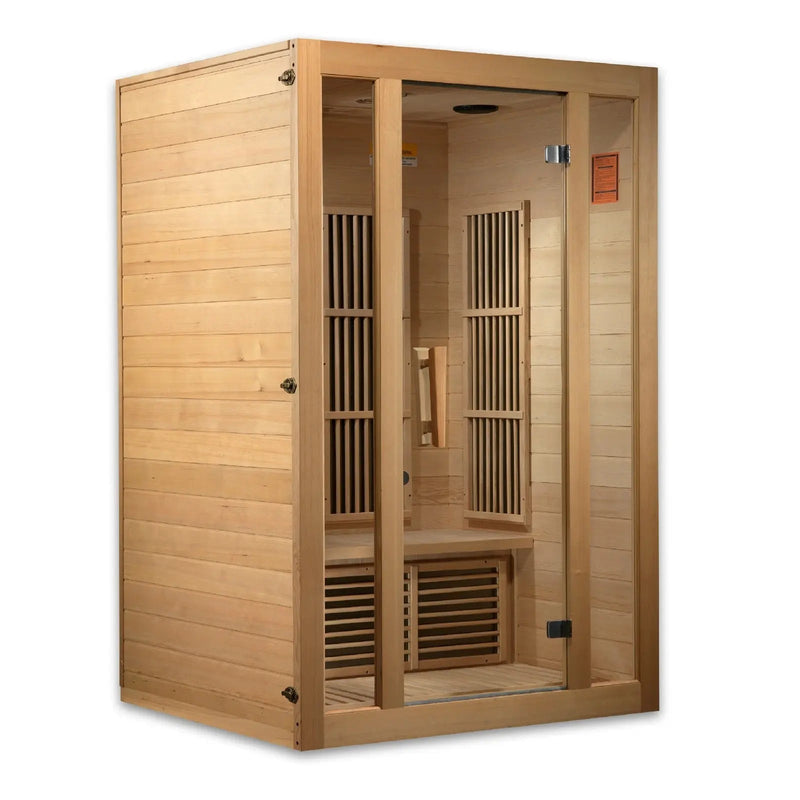 Maxxus Seattle 2 Person Low Emf Far Infrared Sauna Canadian Hemlock MX-J206-01 Golden Designs