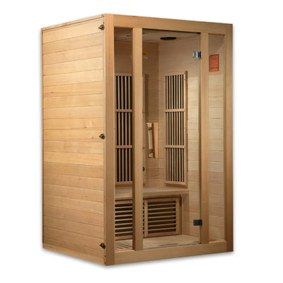Maxxus Seattle 2 Person Low Emf Far Infrared Sauna Canadian Hemlock MX-J206-01 Golden Designs