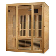 Maxxus Bellevue 3-Person Low EMF FAR Infrared Sauna Canadian Hemlock | MX-J306-01 Golden Designs