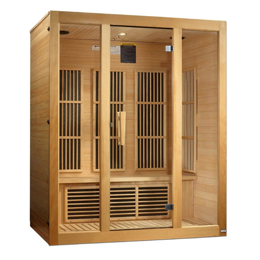 Maxxus Bellevue 3-Person Low EMF FAR Infrared Sauna Canadian Hemlock | MX-J306-01 Golden Designs
