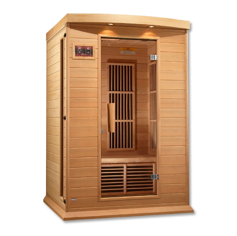 Maxxus 2 Person Low EMF FAR Infrared Sauna Natural Hemlock | MX-K206-01 Golden Designs