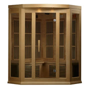 Maxxus 3 Person Corner Low EMF FAR Infrared Sauna Canadian Hemlock | MX-K356-01 Golden Designs