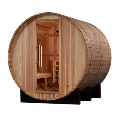 Golden Designs Arosa 4 Person Barrel Traditional Sauna - Pacific Cedar | GDI-B004-01 Golden Designs