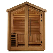 Golden Designs Savonlinna 3-Person Red Cedar Outdoor Sauna & Harvia Traditional Electric Heater Kit | GDI-8503-01 Golden Designs