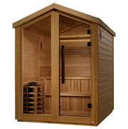 Golden Designs Kaarina 6-Person Red Cedar Outdoor Sauna & Harvia Traditional Electric Heater Kit | GDI-8506-01 Golden Designs