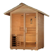 Golden Designs Arlberg 3 Person Outdoor Sauna & Harvia Traditional Electric Heater Kit | GDI-8103-01 Golden Designs