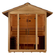 Golden Designs Vorarlberg 5-Person Outdoor Sauna & Harvia Traditional Electric Heater Kit | GDI-8105-01 Golden Designs