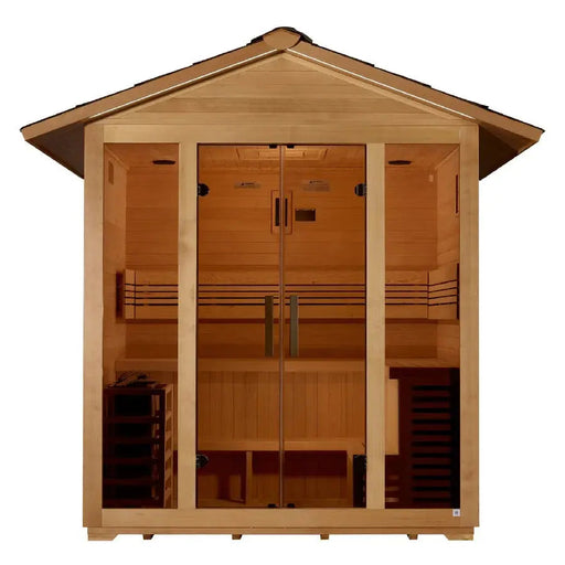 Golden Designs Vorarlberg 5-Person Outdoor Sauna & Harvia Traditional Electric Heater Kit | GDI-8105-01 Golden Designs