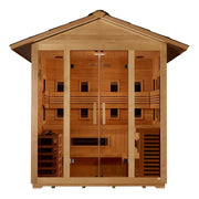 Golden Designs Gargellen 5-Person Hybrid Outdoor Sauna w/ Full Spectrum Infrared & Harvia Traditional Electric Heater Kit | GDI‐8125‐01 Golden Designs