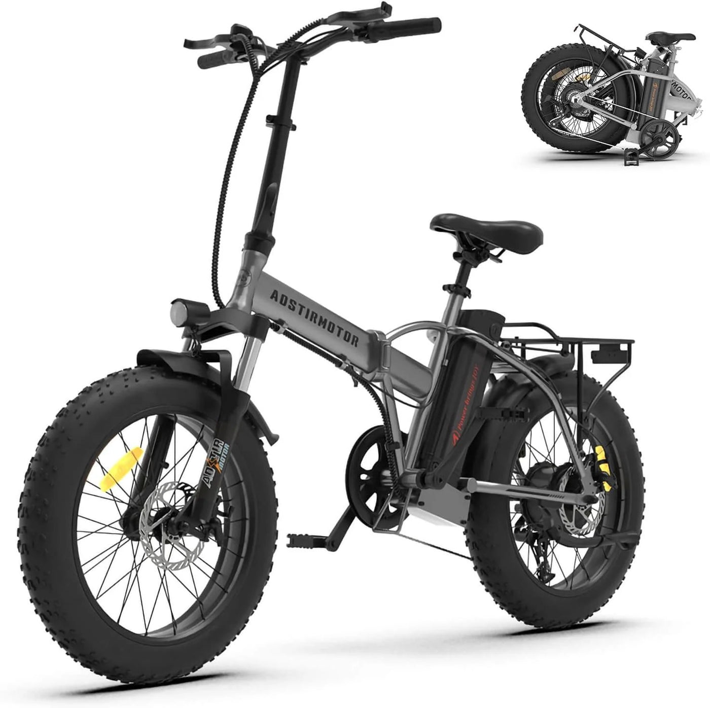 Aostirmotor A30 750W 48V 7 Speed Folding Fat Tire Electric Bike