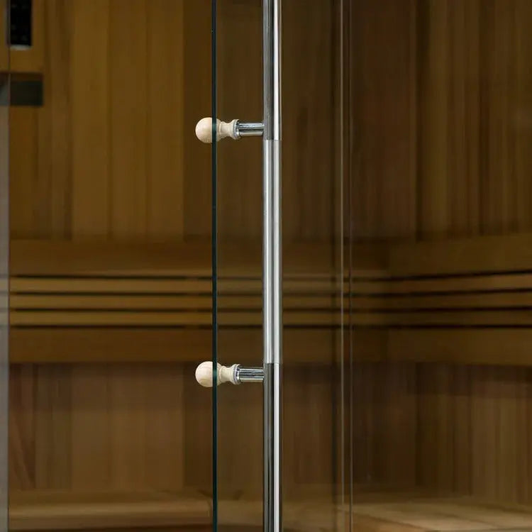 Golden Designs Copenhagen 3-Person Indoor Sauna & Harvia Traditional Electric Heater Kit | GDI-7389-02 Golden Designs