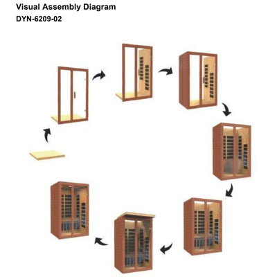 Dynamic Santiago Elite 2-Person Ultra Low EMF FAR Infrared Sauna | DYN-6209-02 Elite Golden Designs