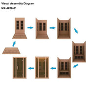 Maxxus Seattle 2 Person Low Emf Far Infrared Sauna Canadian Hemlock MX-J206-01 Golden Designs
