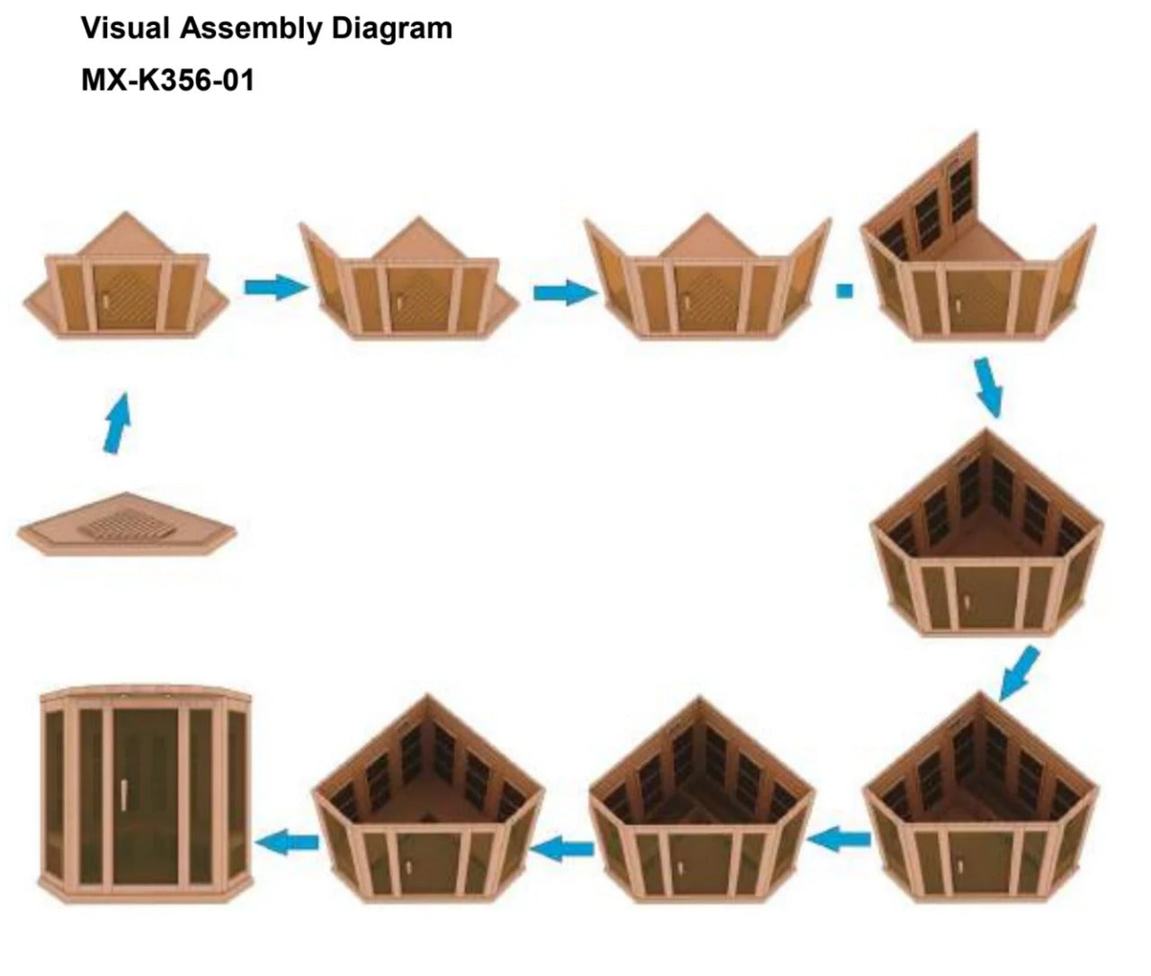 Maxxus 3 Person Corner Low EMF FAR Infrared Sauna Canadian Hemlock | MX-K356-01 Golden Designs
