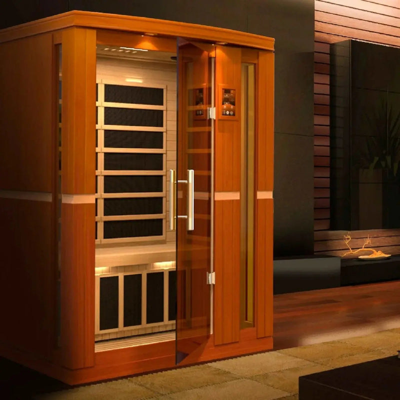 Dynamic Vittoria 2-person Low EMF FAR Infrared Sauna | DYN-6220-01 Golden Designs