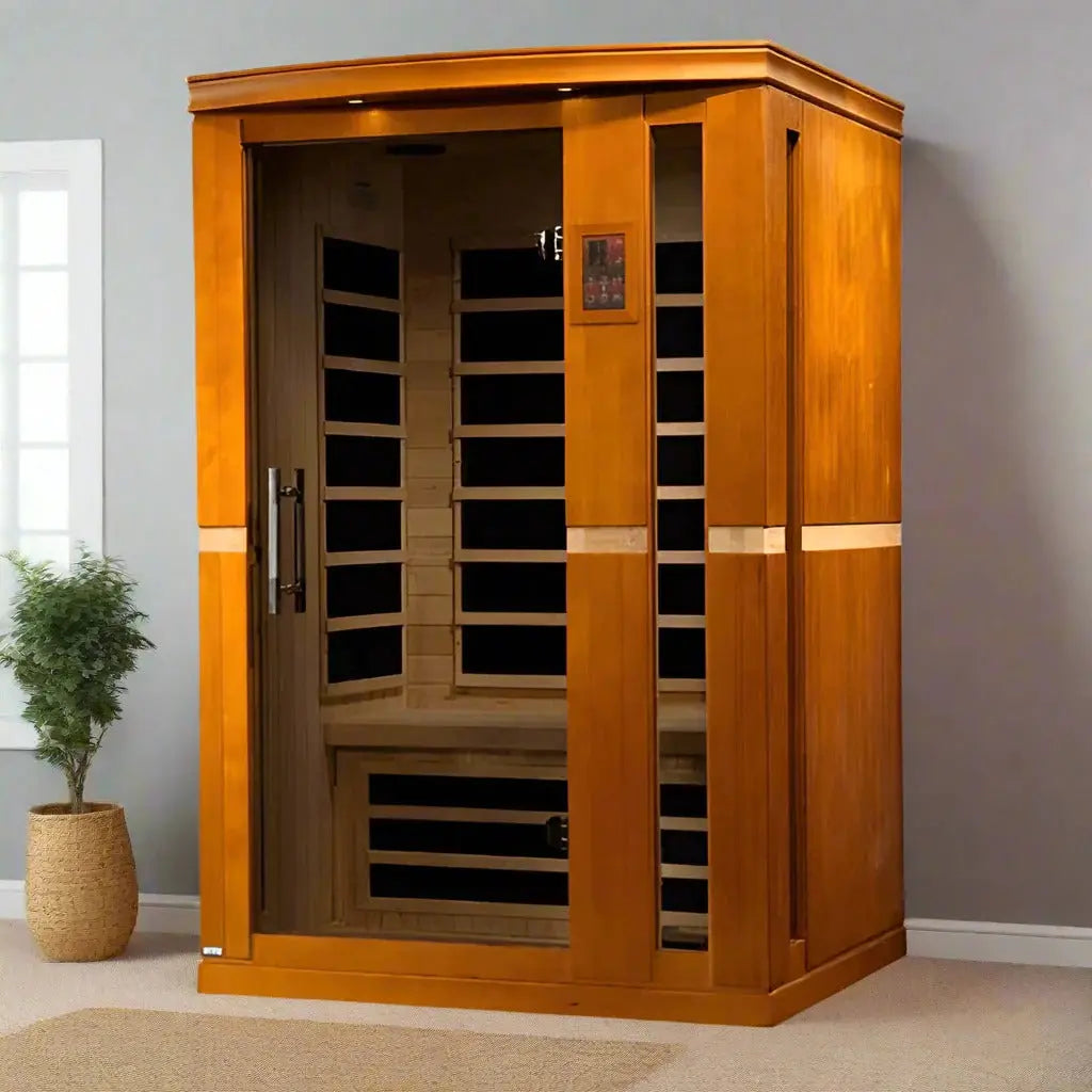 Dynamic Vittoria 2-person Low EMF FAR Infrared Sauna | DYN-6220-01 Golden Designs