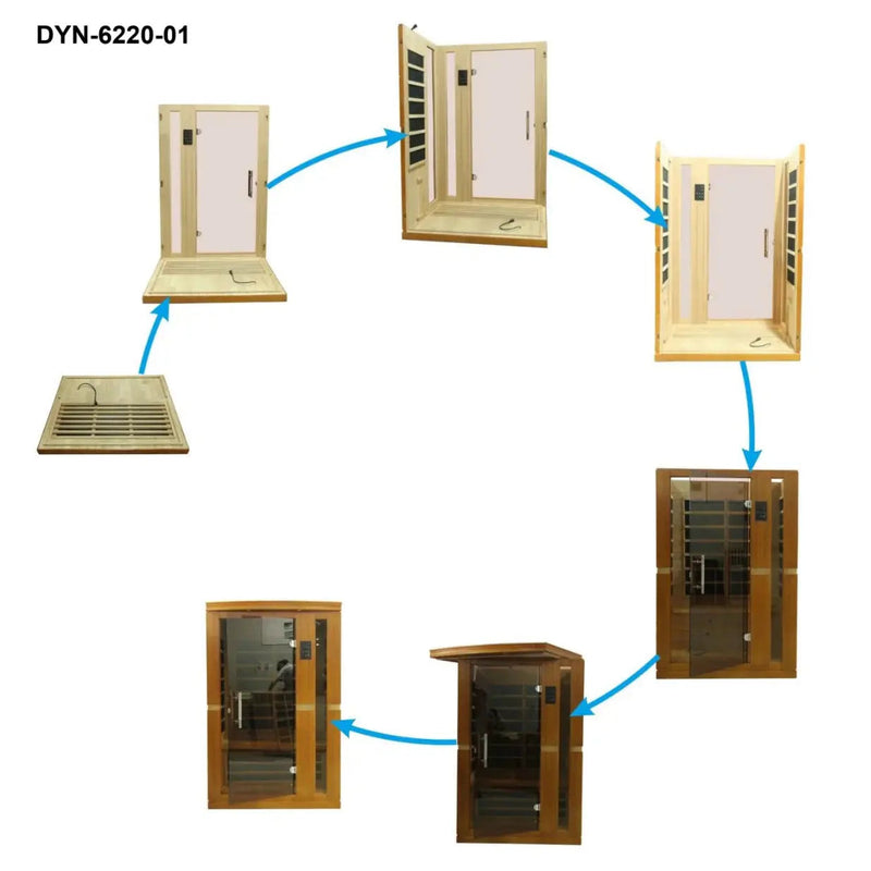 Dynamic Vittoria 2-person Low EMF FAR Infrared Sauna | DYN-6220-01 Golden Designs