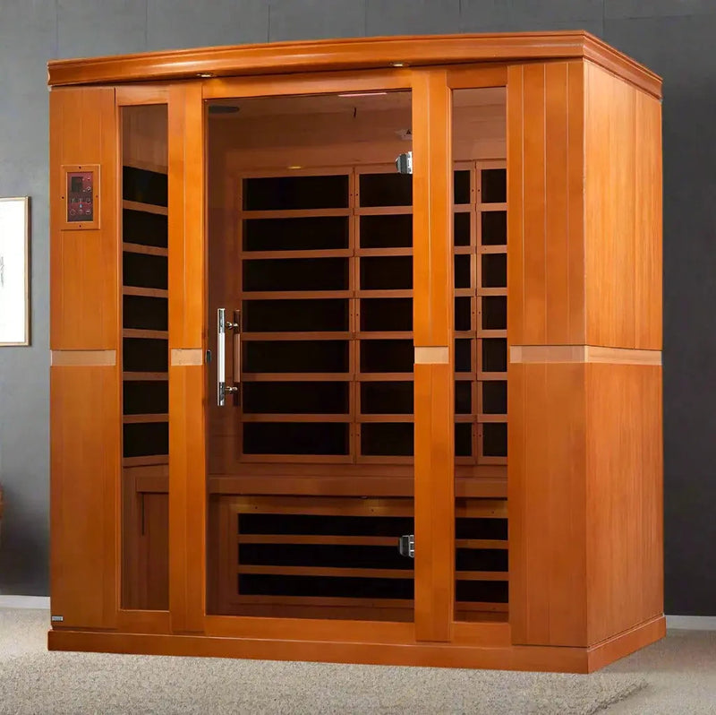 Dynamic Bergamo 4-person Low EMF FAR Infrared Sauna | DYN-6440-01 Golden Designs