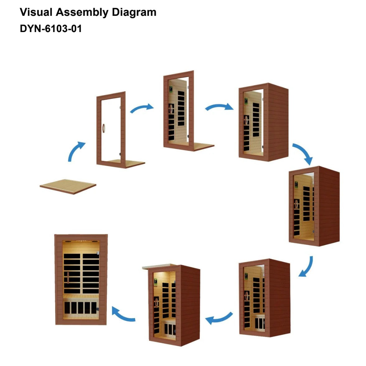 Dynamic Avila 1-2 Person Low EMF FAR Infrared Sauna | DYN-6103-01 Golden Designs