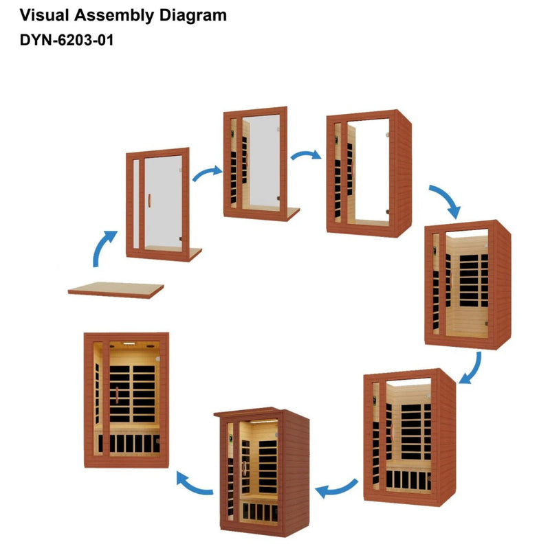 Dynamic Cardoba 2-Person Low EMF FAR Infrared Sauna | DYN-6203-01 Golden Designs