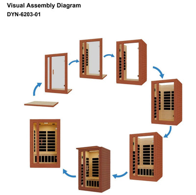 Dynamic Cardoba 2-Person Low EMF FAR Infrared Sauna | DYN-6203-01 Golden Designs