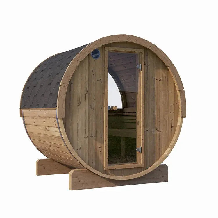 SaunaLife 4 Person E7W ERGO Series Barrel Sauna Saunalife