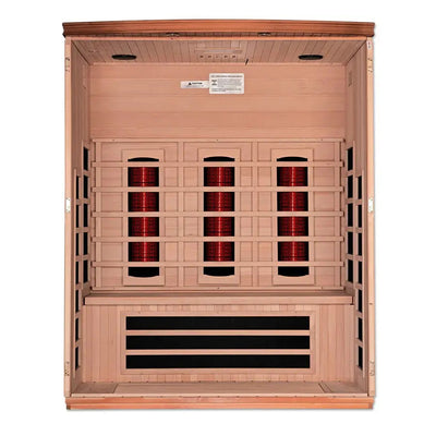 Dynamic Lugano 3-Person Full Spectrum Near Zero EMF FAR Infrared Sauna | DYN-6336-03 FS Golden Designs