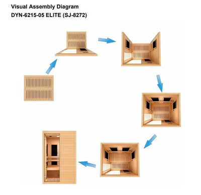 Dynamic Lucca Elite 2 Person Ultra Low EMF FAR Infrared Sauna DYN-6215-05 Elite Golden Designs