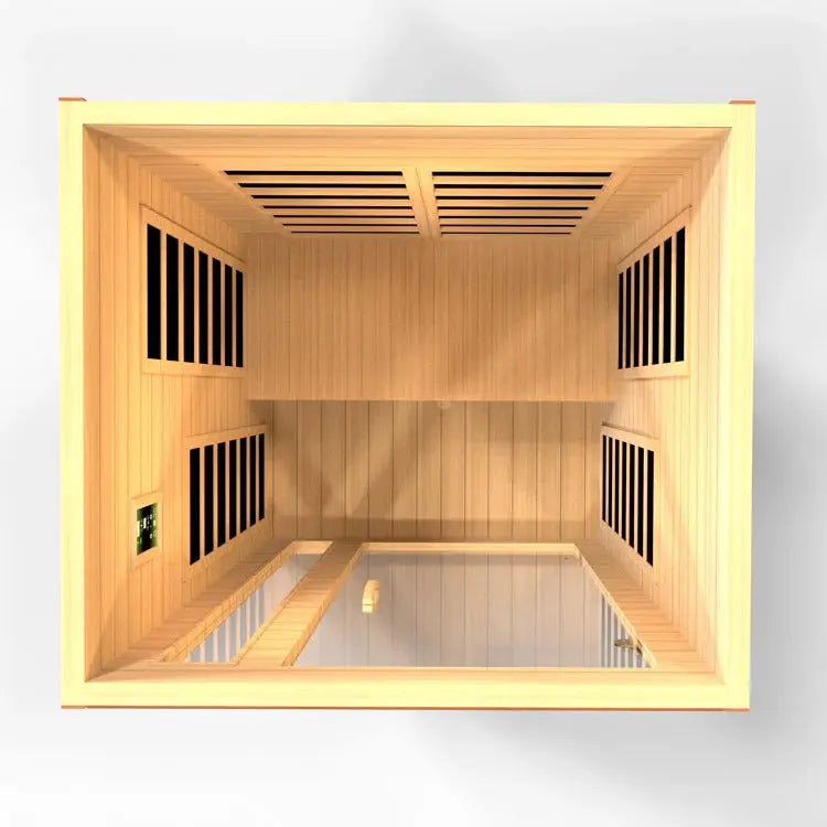 Dynamic Cardoba Elite 2 Person Ultra Low EMF FAR Infrared Sauna | DYN-6203-01 Elite Golden Designs