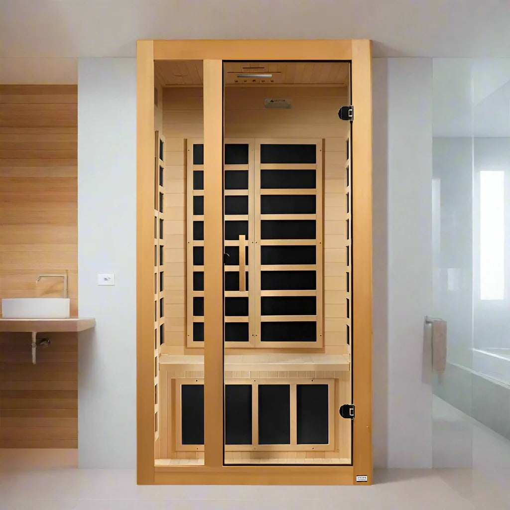 Dynamic Gracia 1-2-person Low EMF FAR Infrared Sauna | DYN-6119-01 Golden Designs
