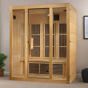 Maxxus Bellevue 3-Person Low EMF FAR Infrared Sauna Canadian Hemlock | MX-J306-01 Golden Designs