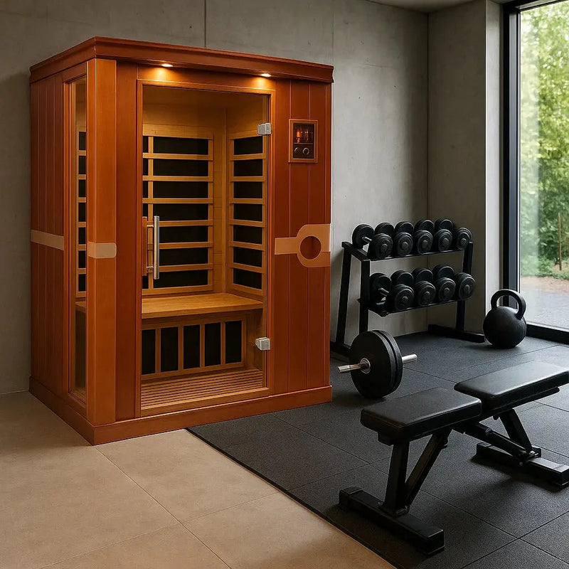 Dynamic Venice 2-person Low EMF FAR Infrared Sauna | DYN-6210-01 Golden Designs