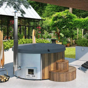 SaunaLife 6 Person Wood-Fired Hot Tub S4N/S4B Saunalife