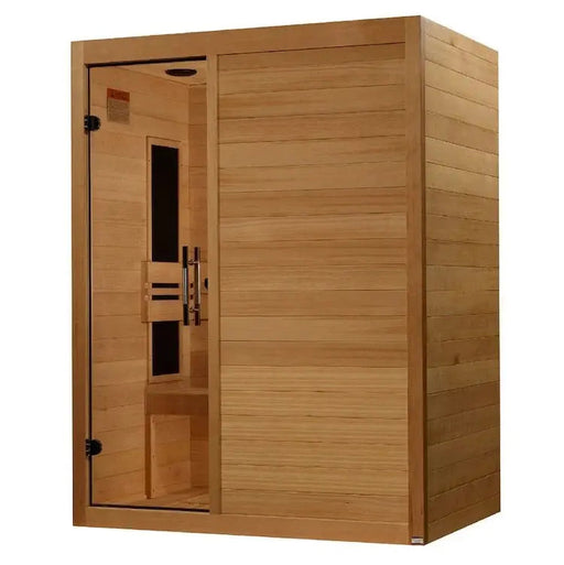 Maxxus S-Line Low EMF FAR Infrared Sauna Canadian Hemlock | MX-S306-01 Golden Designs