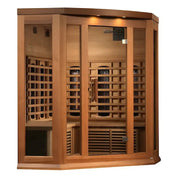 Maxxus 3-Person Corner Full Spectrum Near Zero EMF FAR Infrared Sauna | MX-M356-01-FS CED Golden Designs