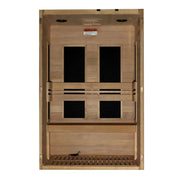 Golden Designs S-Line Maxxus Ultra Low EMF FAR Infrared Sauna Canadian Hemlock | MX-S206-01-ULEMF (Elite) Golden Designs