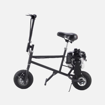 Mototec 49cc gas powered mini bike black, 49cc 2-stroke air cooled motor with steel frame and padded seat