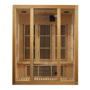 Maxxus Bellevue 3-Person Near Zero EMF FAR Infrared Sauna | MX-J306-01-ZF Golden Designs