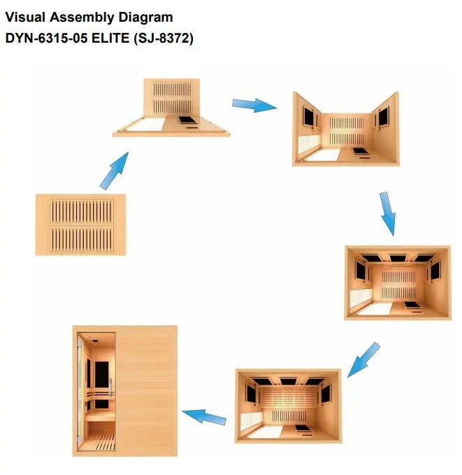 Dynamic Toscana Elite 3 Person Ultra Low EMF FAR Infrared Sauna DYN-6315-05 Elite Golden Designs
