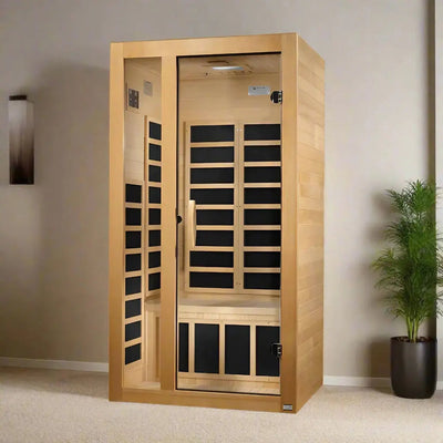 Dynamic Gracia Elite 1-2 Person Ultra Low EMF FAR Infrared Sauna Golden Designs
